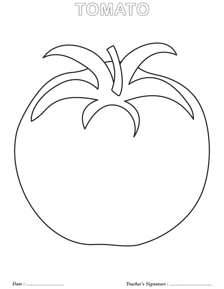 738x954 Tomato Coloring Page Children Applique Ideas