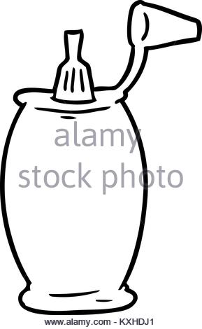 289x470 Line Drawing Of A Tomato Ketchup Bottle Stock Vector Art