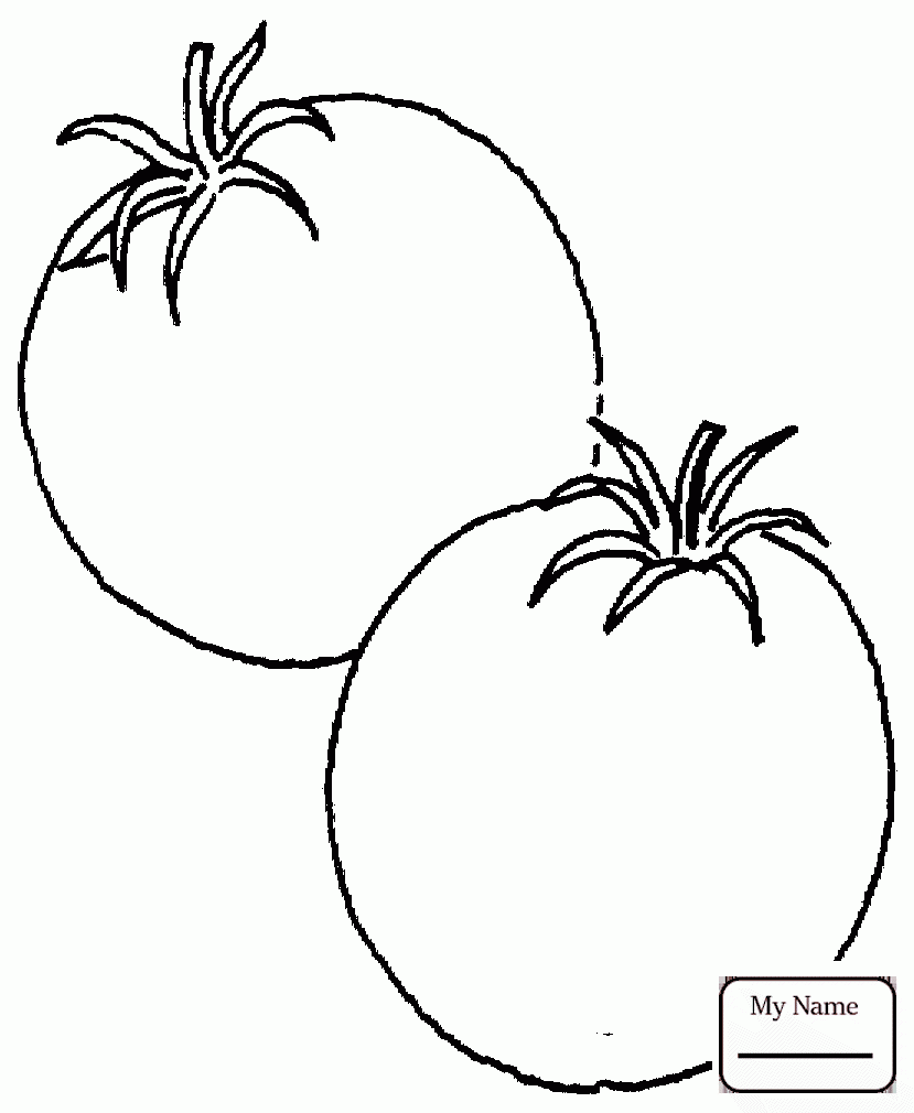 829x1010 Tomatoes Vegetables Cartoon Tomato Coloring Pages For Kids
