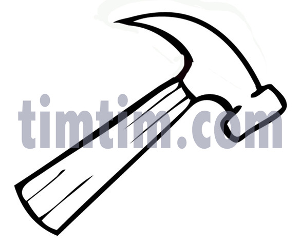 584x480 Free Drawing Of A Hammer Bw From The Category Building Home Tools