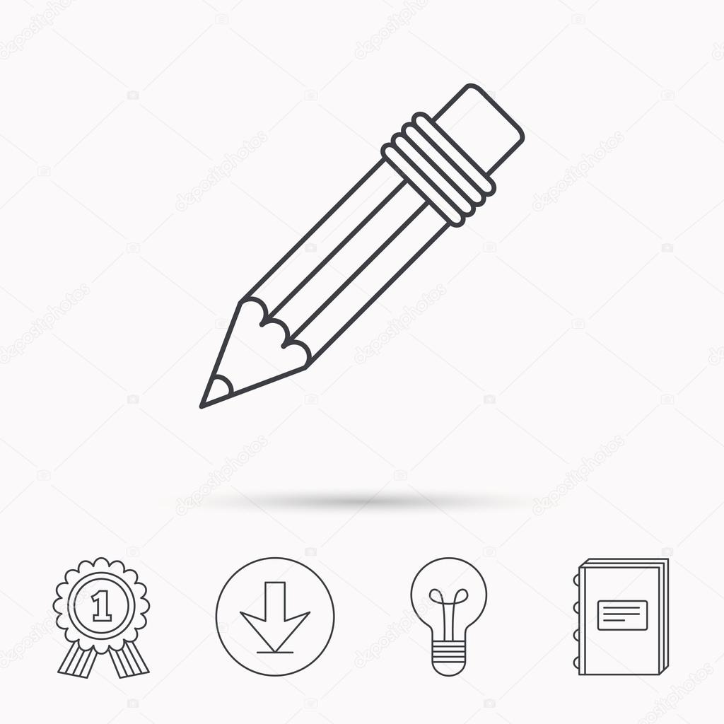 1024x1024 Pencil Icon. Drawing Tool Sign. Stock Vector Tanyastock