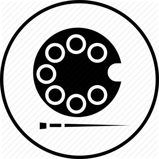 512x512 Brush, Colour, Drawing, Paint, Plate, Sketch, Tool Icon Icon