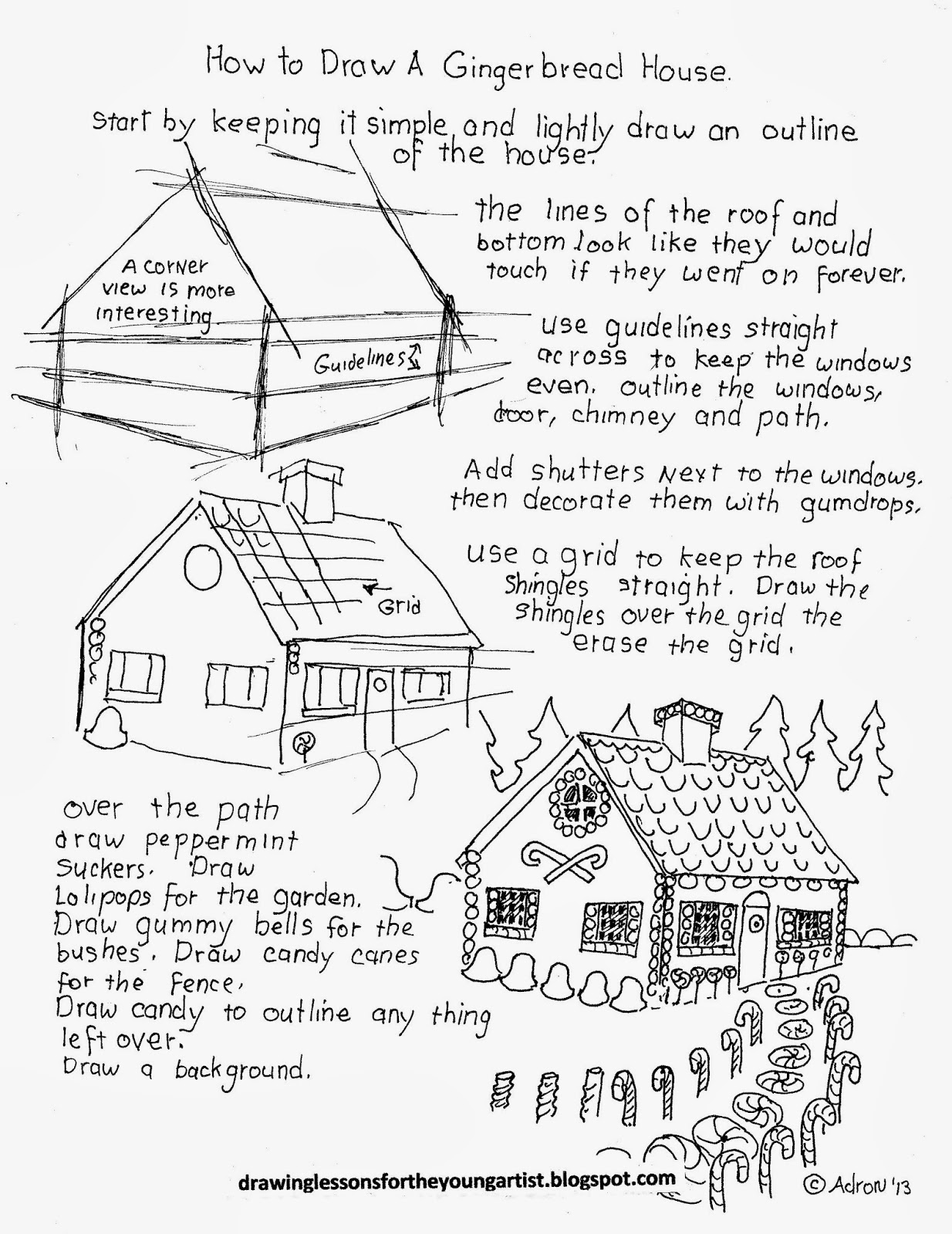 1234x1600 How To Draw A Gingerbread House Worksheet. Drawing