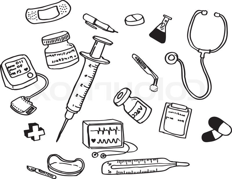 800x619 Doctor Tools Drawing Drawing Doctor Tools1