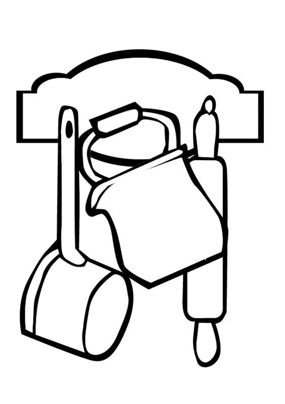 564x800 Cooking Utensils Drawing Clipart Panda