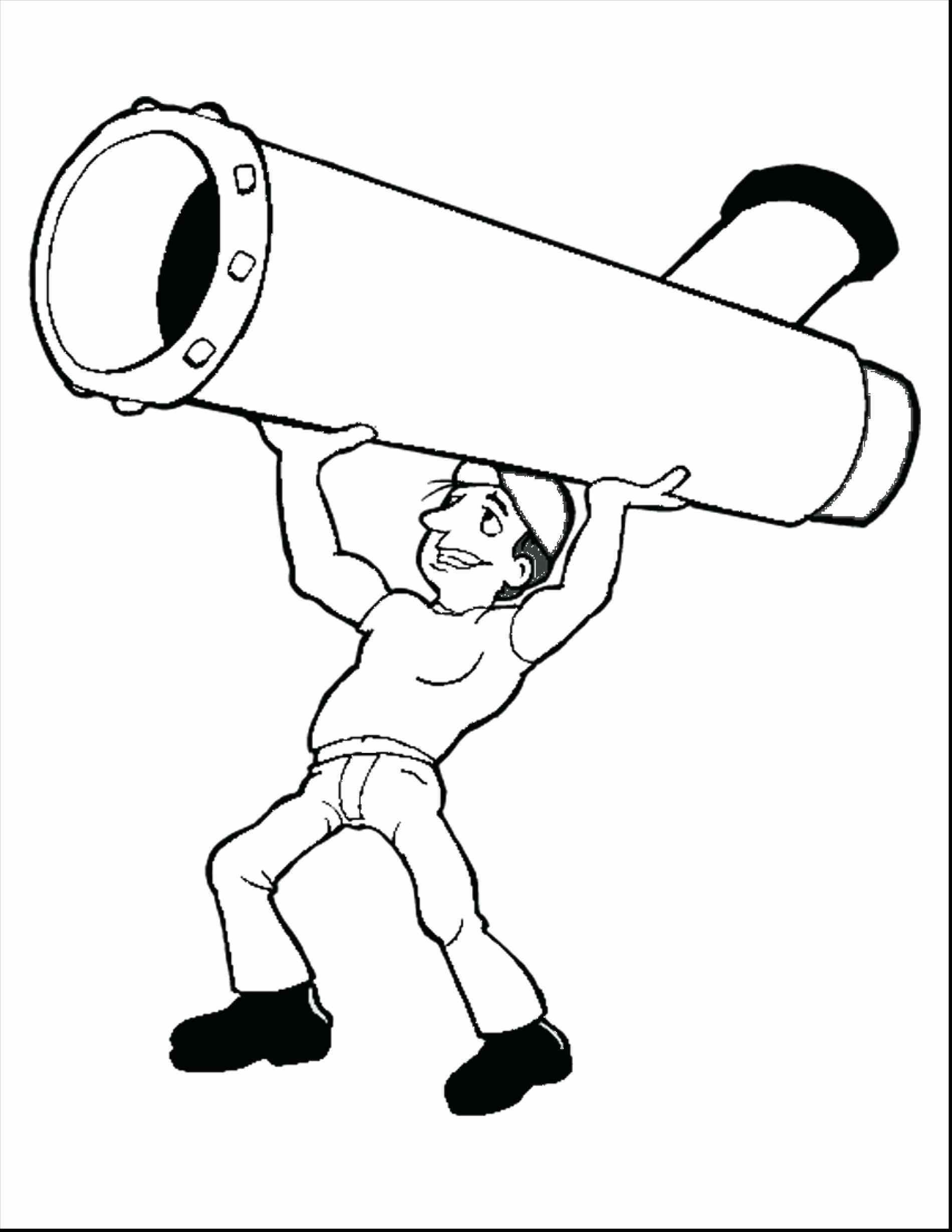 1899x2458 Coloring Page With Great Construction Worker Drawing Tools