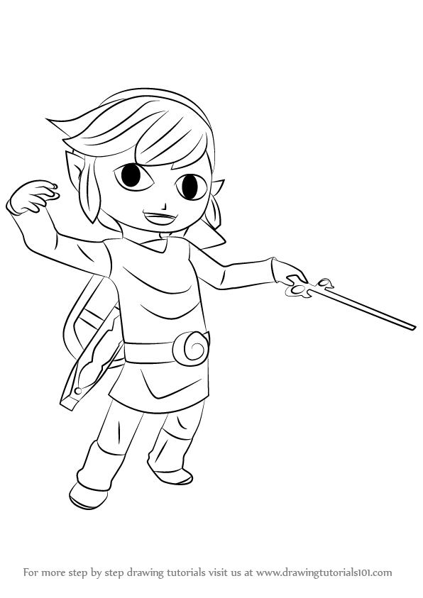 596x843 Learn How To Draw Toon Link From Super Smash Bros (Super Smash