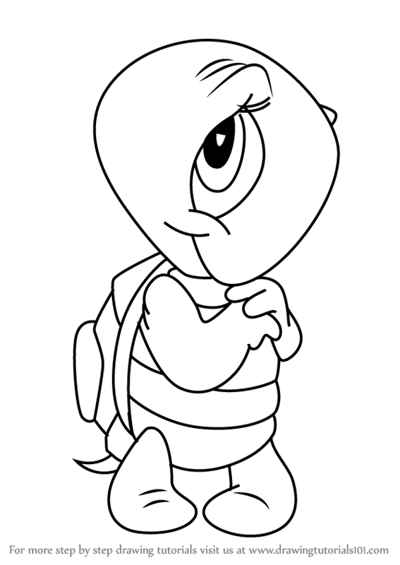 567x800 Learn How To Draw Tyrone The Turtle From Tiny Toon Adventures