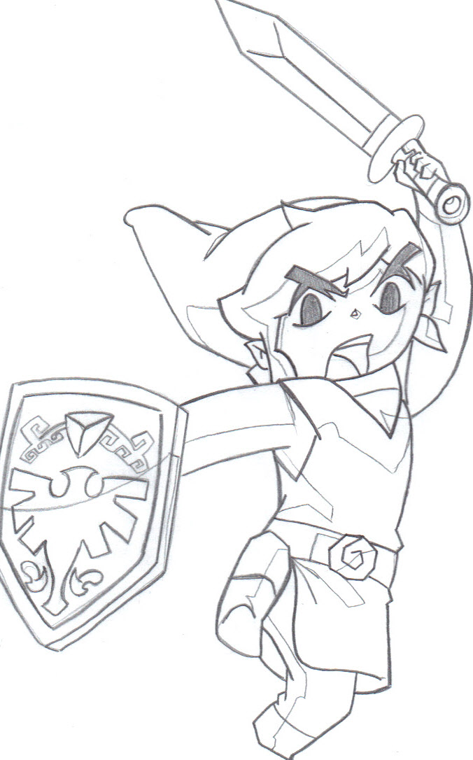 676x1086 Toon Link Drawing By Dasad2