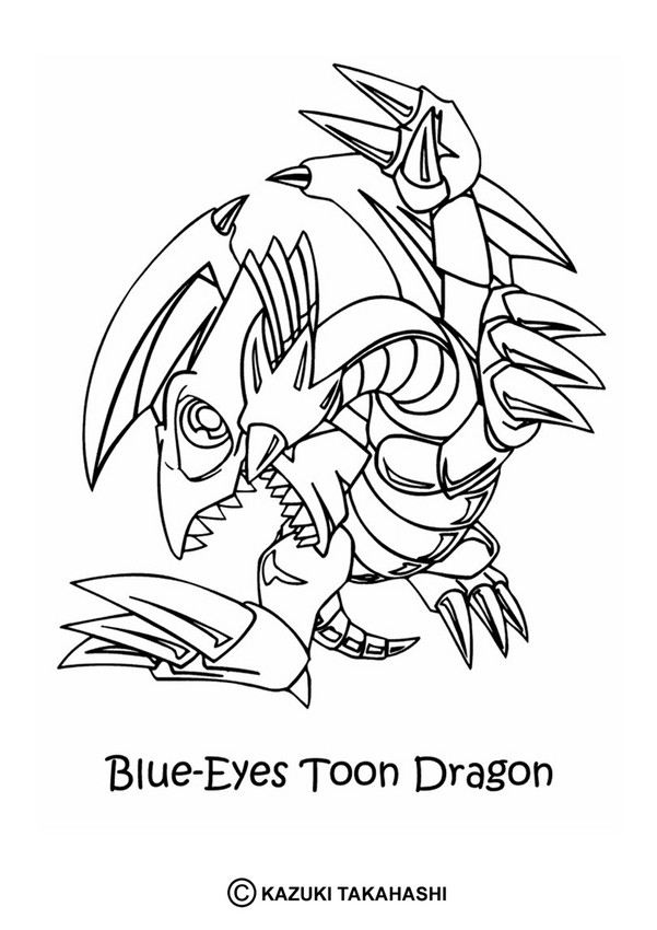 601x850 Blue Eyes Toon Dragon Coloring Pages
