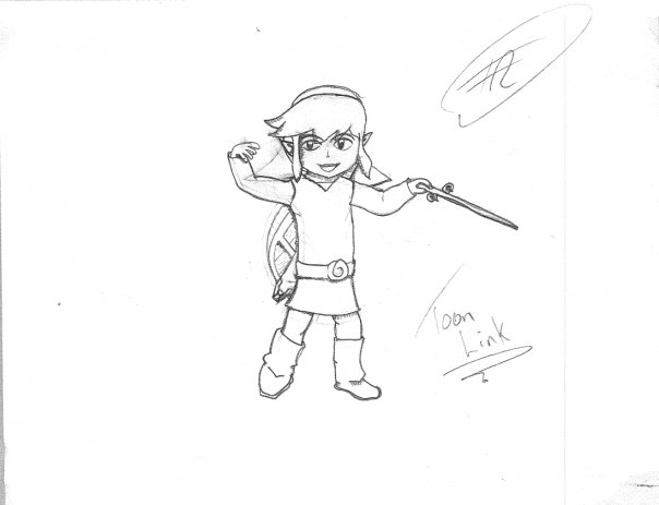 604x463 Toon Link Drawing By Pyran95