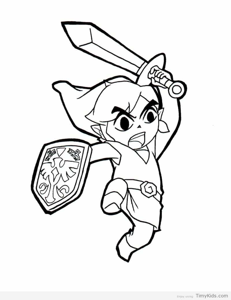 800x1040 Toon Link Coloring Pages Timykids