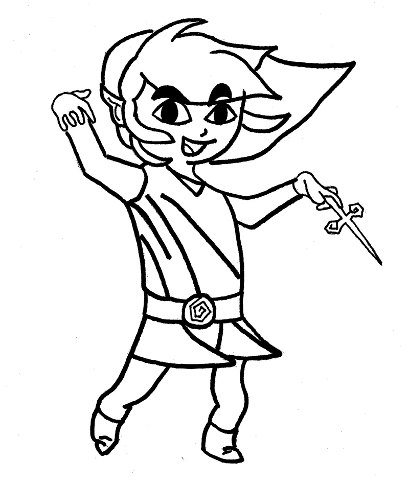 800x947 Toon Link Black And White By Dchurches