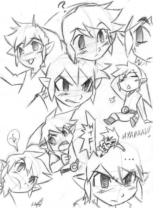 600x818 Toon Link Doodles By Bluesharingan07