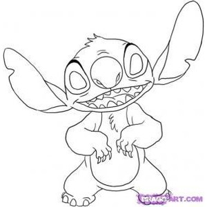 300x300 How To Draw Disney Cartoons How To Draw Stitch From Lilo