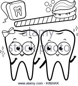 300x330 Dental Hygiene, Drawing Stock Photo 49217662
