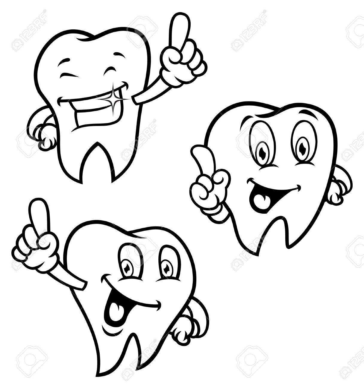 1216x1300 Set Of Cartoon Teeth Royalty Free Cliparts, Vectors, And Stock