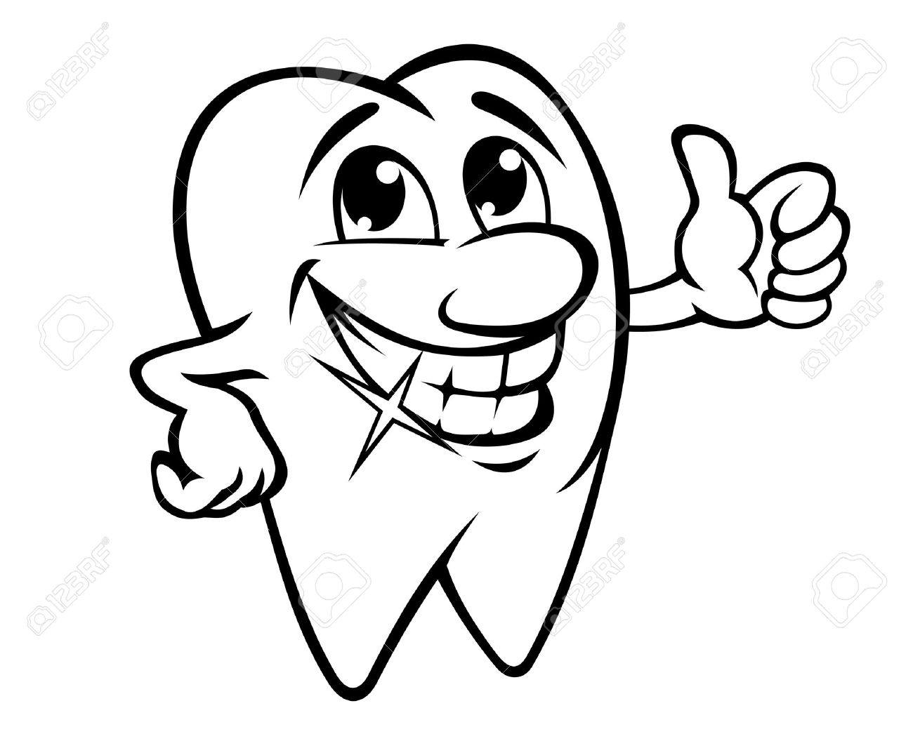 1300x1046 Smiling Tooth In Cartoon Style Royalty Free Cliparts, Vectors,