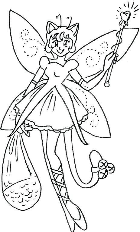 463x765 Professional Tooth Fairy Coloring Page Pages Printable Davidparker