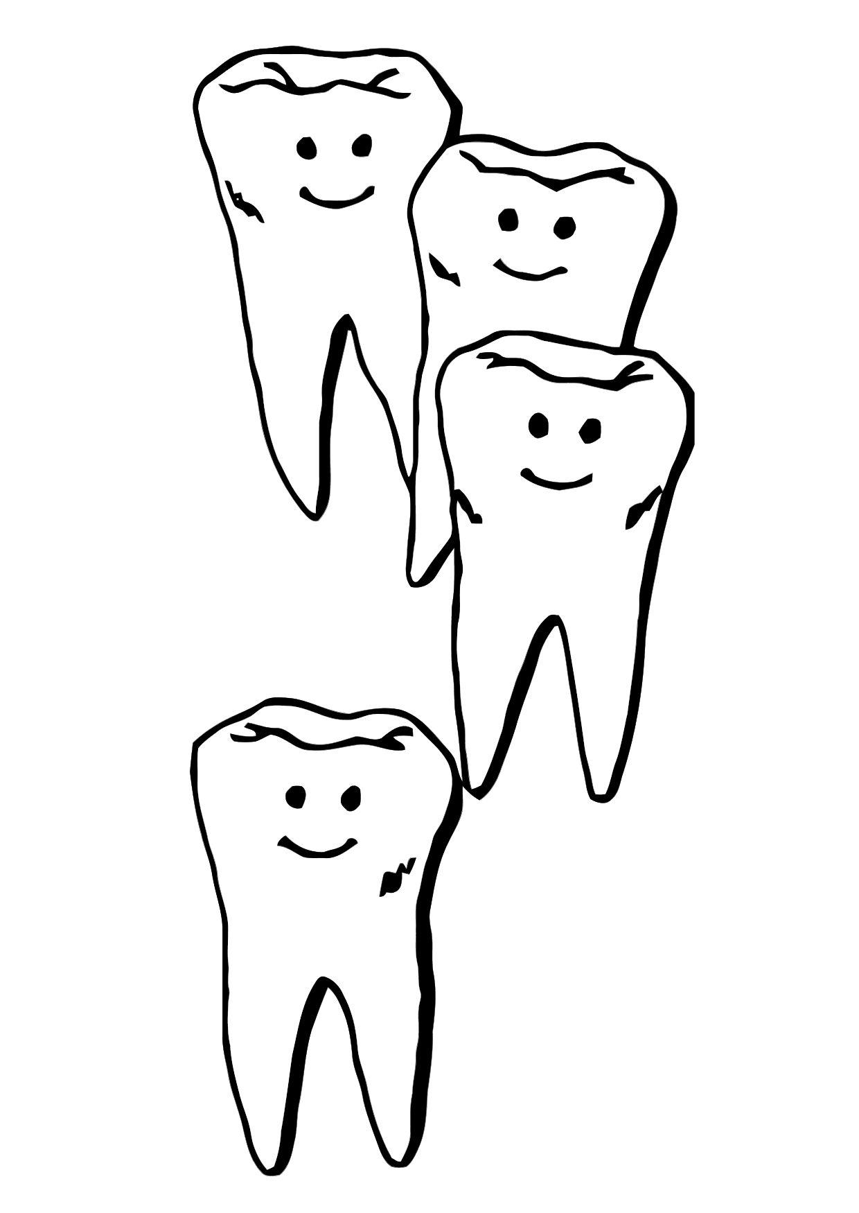 1240x1750 Coloring Page Teeth