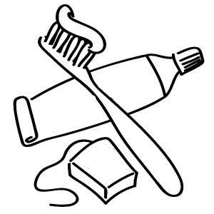 300x300 Dentist Teach How To Brush Teeth In Dental Health Coloring Page