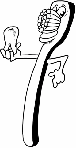 248x480 Toothbrush Coloring Page Free Printable Coloring Pages
