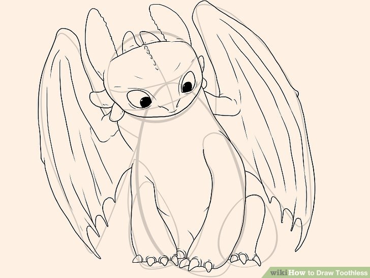 728x546 How To Draw Toothless (With Pictures)