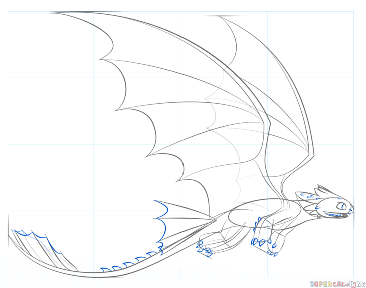 730x575 How To Draw Toothless Flying Step By Step Drawing Tutorials