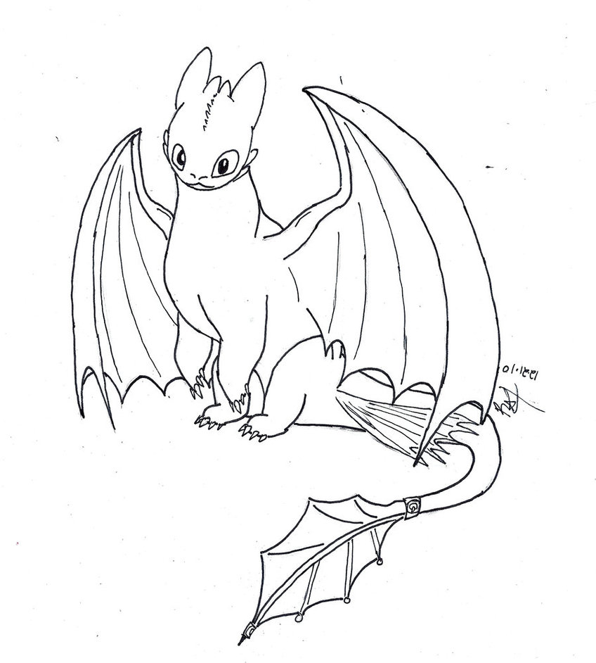 Toothless Drawing at GetDrawings | Free download