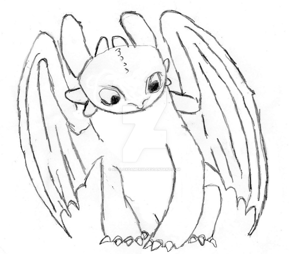 952x839 Toothless Drawing By Apoloxgamer59