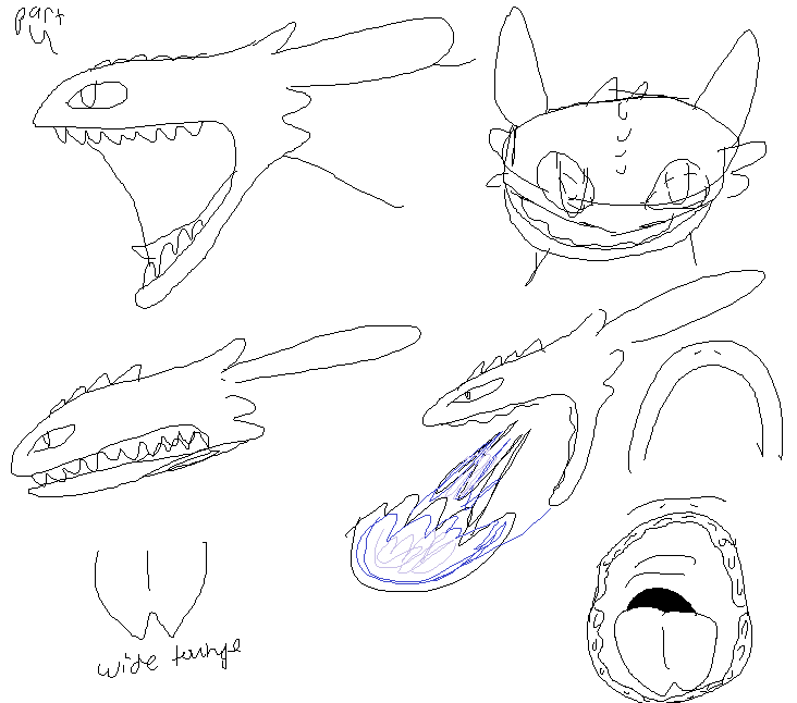 732x646 Toothless Drawing Guide Part 2 Head + Mouth By Mintythekitten