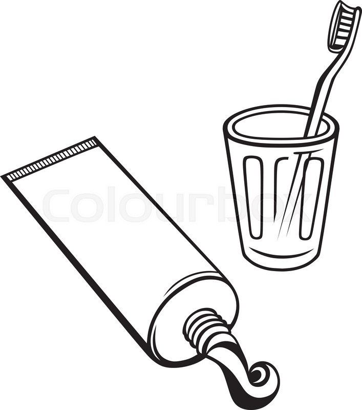 707x800 Toothpaste And Toothbrush Isolated On White Background Stock