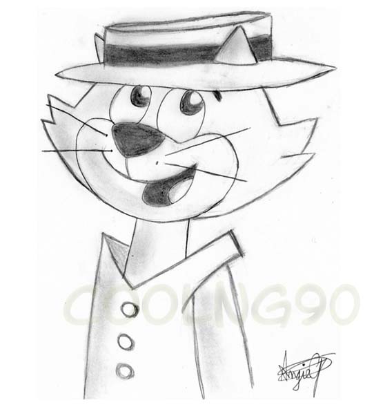 542x589 Top Cat. Left Hand Drawing By Coolng90