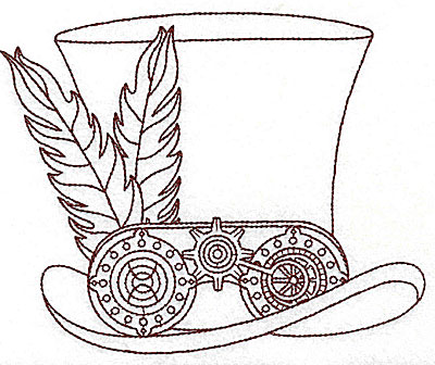 400x336 Steampunk Top Hat With Feathers Single Colourltbrgt 6.11w X 4.95h