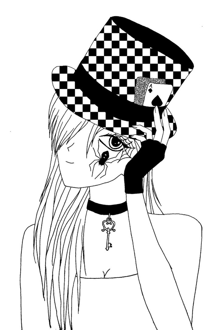 734x1089 Top Hat Girl By Littlekeykodoll