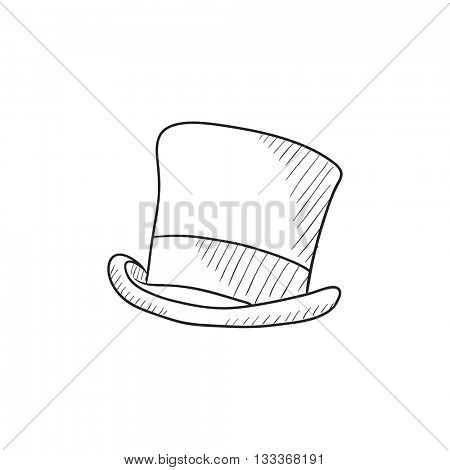 450x470 Top Hat Sketch Icon Web, Mobile Vector Amp Photo Bigstock