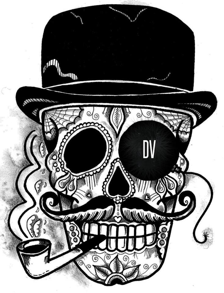 734x960 Top Hat Skeleton Skull Tattoo, Tatt And Tatting
