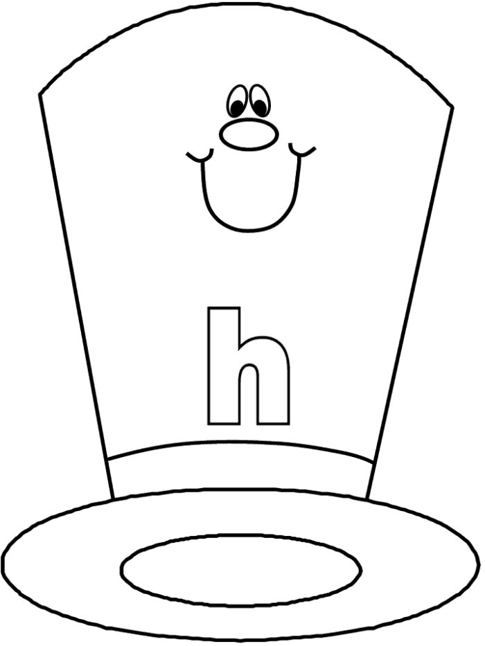 700x933 Top Hat Coloring Page