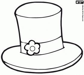 280x250 Top Hat Coloring Page Clipart Panda