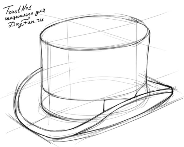 600x480 How To Draw A Top Hat Step By Step