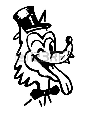 338x450 A Winking Wolf Wearing A Top Hat Stock Photo, Picture And Royalty