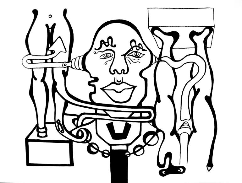 770x583 Saatchi Art Torn Between Both Sexes Drawing By Patrick Gainer