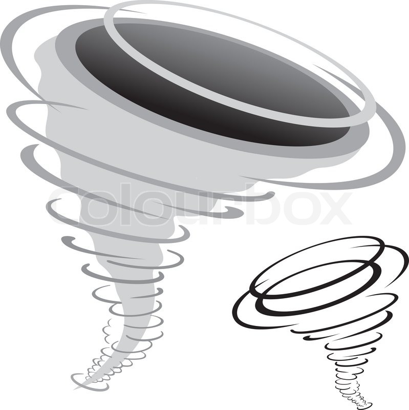 799x800 Cartoon Tornado Isolated On The White Background Stock Vector