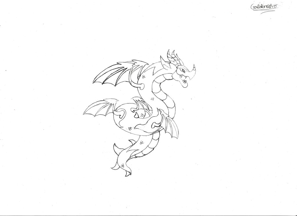 1024x745 Dragon City) Tornado Dragon (Sketch) By Goldenafro