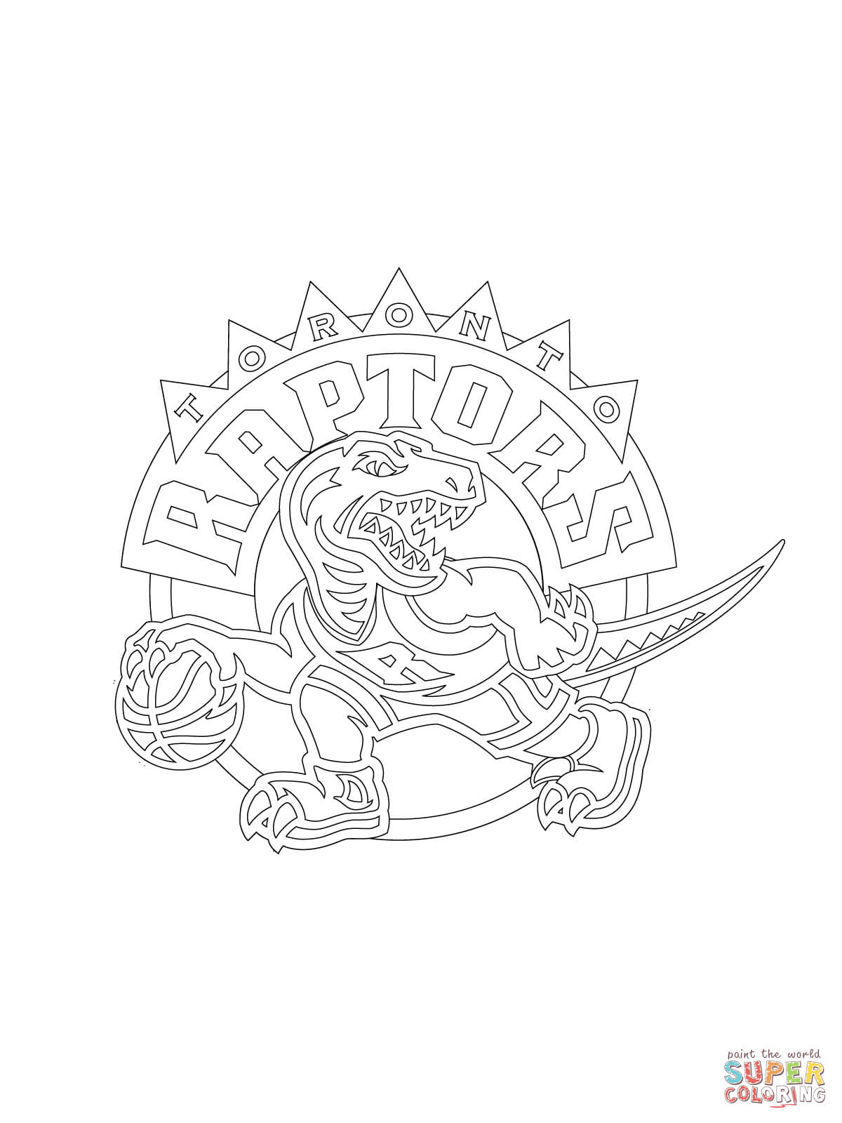 1200x1600 Toronto Raptors Logo Coloring Page Free Printable Coloring Pages
