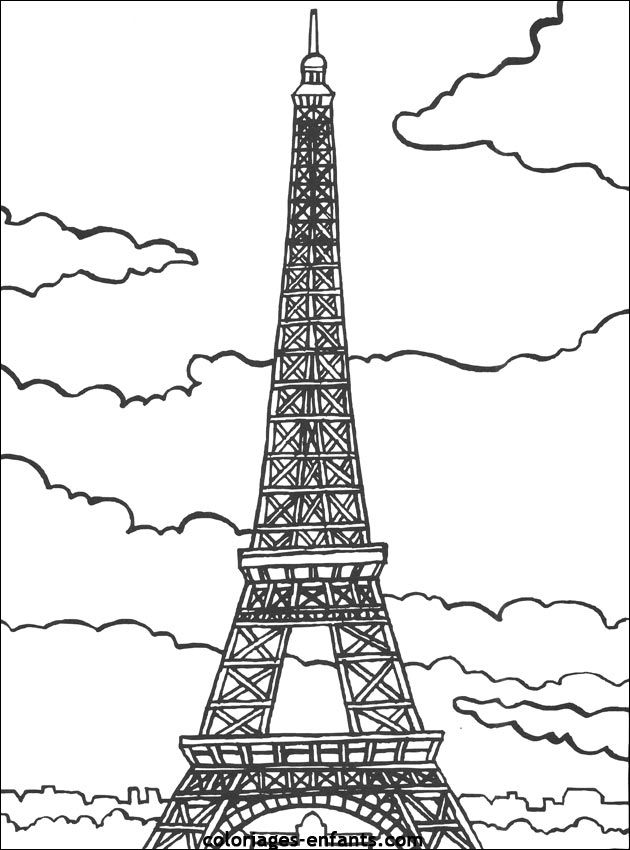 630x850 Coloriages De La Tour Eiffel Stuff To Do French