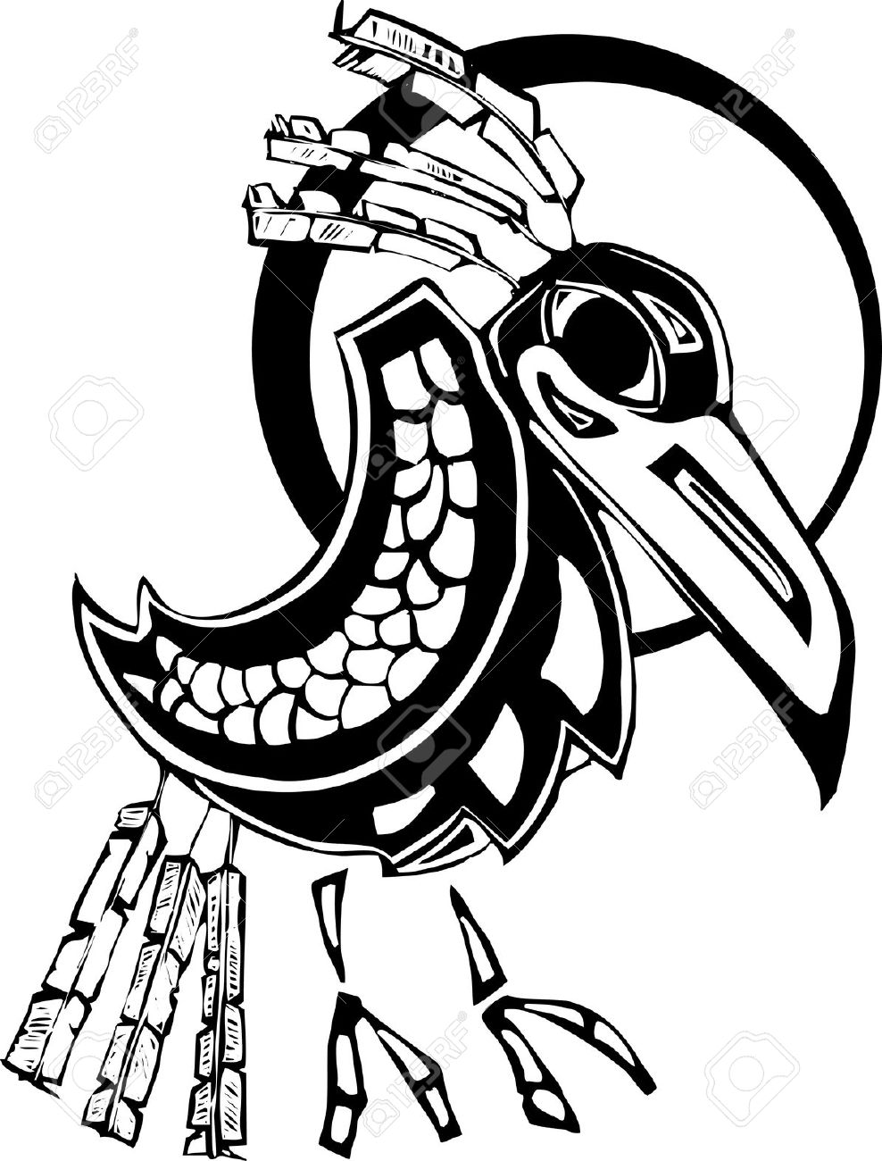 988x1300 Raven Clipart Totem Pole