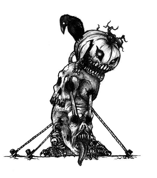 600x682 Halloween Totem Pole By Iloveknives