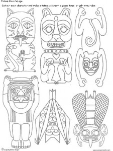 225x300 Mar 25 How To Draw A Totem Pole Totems, Collage And Native Americans