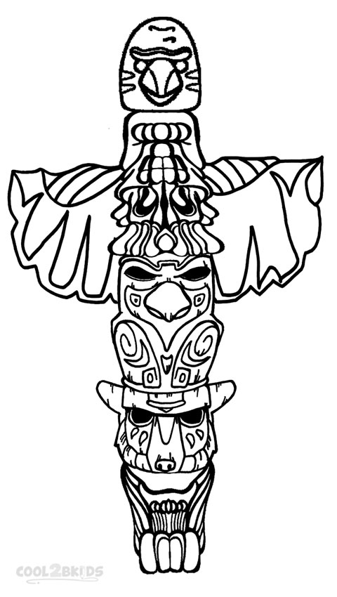 480x850 Printable Totem Pole Coloring Pages For Kids Cool2bkids